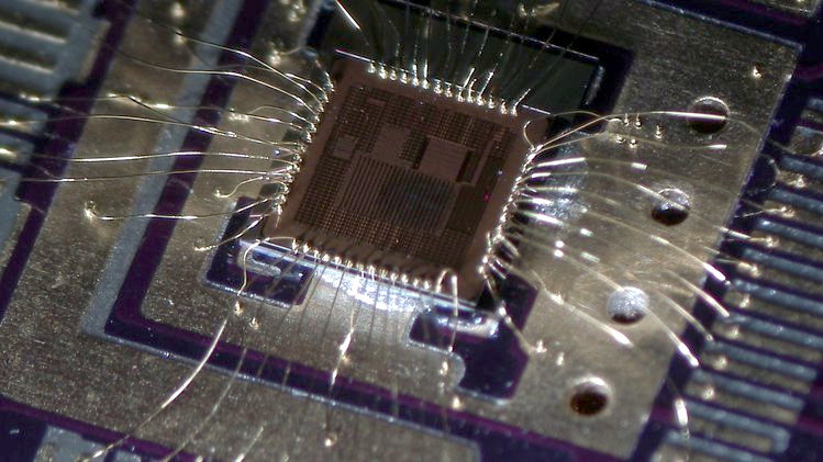 An Open-V Chip, Wire-Bonded
