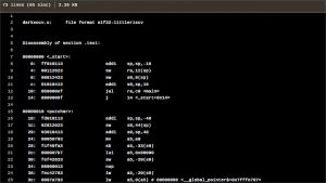 Darkriscv RISC-V Implementation LST file