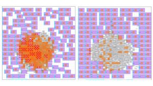 Chip floorplan example, courtesy Mirhoseini et al.